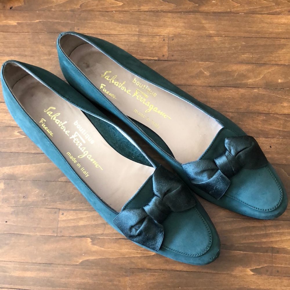 Salvatore Ferragamo block heel pumps Size 7